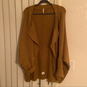 Camel knit Cardigan with dolman sleeves